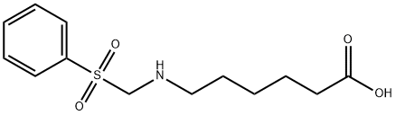 Hexanoic acid, 6-[[(phenylsulfonyl)methyl]amino]- 结构式