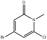 4-溴-6-氯-1-甲基吡啶-2(1H)-酮 结构式