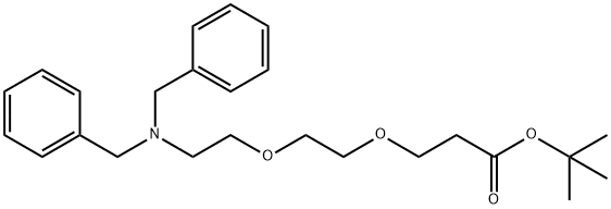 Propanoic acid, 3-[2-[2-[bis(phenylmethyl)amino]ethoxy]ethoxy]-, 1,1-dimethylethyl ester 结构式