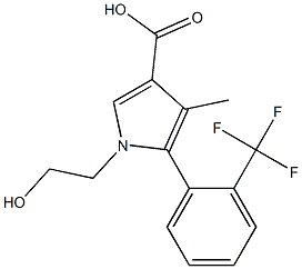 （5S）-1-（2-羟乙基）-4-甲基-5-[2-（三氟甲基）苯基]-1H-吡咯-3-羧酸 结构式