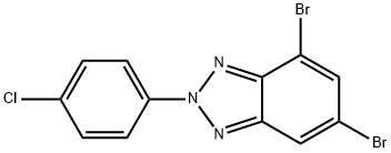 4,6-二溴-2-(4-氯苯基)-2H-苯并三唑 结构式