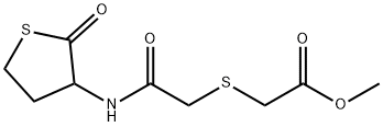 Acetic acid, 2-[[2-oxo-2-[(tetrahydro-2-oxo-3-thienyl)amino]ethyl]thio]-, methyl ester 结构式