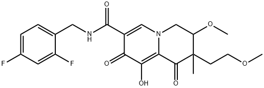 2H-Quinolizine-3-carboxamide,N-{(2,4-difluorophenyl)methyl)-6,7,8,9-tetrahydro-1-hydroxy-7-methoxy-8-(2-methoxyethyl)-8-methyl-2,9-dioxo,(7r,8r)-Mix 结构式