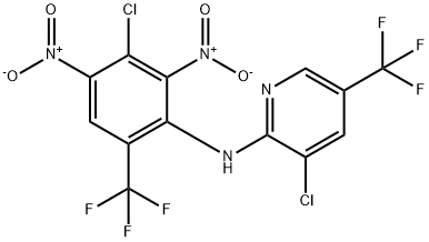 2-Pyridinamine, 3-chloro-N-[3-chloro-2,4-dinitro-6-(trifluoromethyl)phenyl]-5-(trifluoromethyl)- 结构式