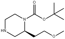 (S)-2-(2-甲氧基乙基)哌嗪-1-羧酸叔丁酯 结构式