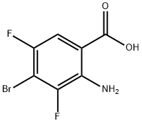 2-氨基-4-溴-3,5-二氟苯甲酸 结构式