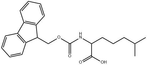 Heptanoic acid, 2-[[(9H-fluoren-9-ylmethoxy)carbonyl]amino]-6-methyl- 结构式