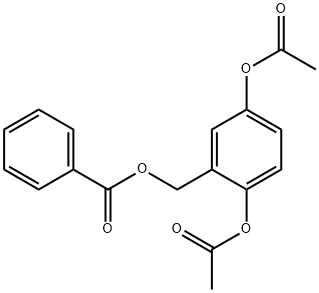 2,5-Dihydroxybenzenemethanol 2,5-diacetate α-benzoate 结构式