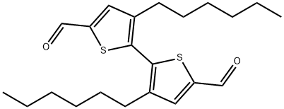 [2,2'-Bithiophene]-5,5'-dicarboxaldehyde, 3,3'-dihexyl- 结构式