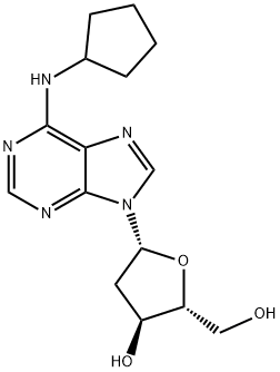 2'-Deoxy-N6-cyclopentyladenosine 结构式