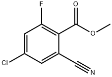 4-氯-2-氰基-6-氟苯甲酸甲酯 结构式