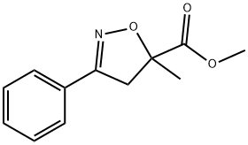 5-甲基-3-苯基-4,5-二氢-1,2-唑-5-羧酸甲酯 结构式