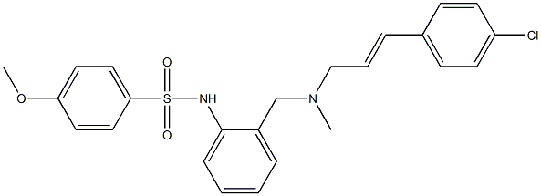 N-[2-[[[(E)-3-(4-CHLOROPHENYL)PROP-2-ENYL]-METHYLAMINO]METHYL]PHENYL]-4-METHOXYBENZENESULFONAMIDE 结构式