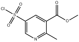 5-(氯磺酰基)-2-甲基烟酸甲酯 结构式