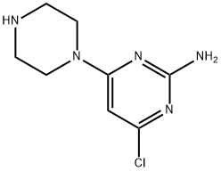 2-Pyrimidinamine, 4-chloro-6-(1-piperazinyl)- 结构式