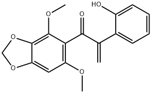 2-Propen-1-one, 1-(4,6-dimethoxy-1,3-benzodioxol-5-yl)-2-(2-hydroxyphenyl)- 结构式