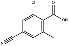 2-氯-4-氰基-6-甲基苯甲酸 结构式