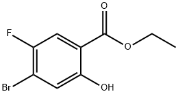 4-溴-5-氟-2-羟基苯甲酸乙酯 结构式