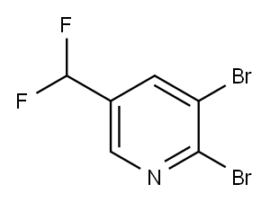 2,3-二溴-5-(二氟甲基)吡啶 结构式