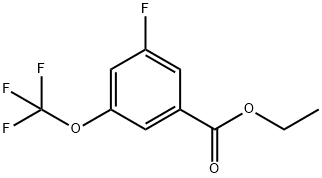 3-氟-5-(三氟甲氧基)苯甲酸乙酯 结构式