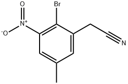 Benzeneacetonitrile, 2-bromo-5-methyl-3-nitro- 结构式