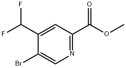 2-Pyridinecarboxylic acid, 5-bromo-4-(difluoromethyl)-, methyl ester 结构式