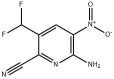 2-Pyridinecarbonitrile, 6-amino-3-(difluoromethyl)-5-nitro- 结构式