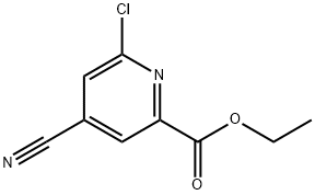 2-Pyridinecarboxylic acid, 6-chloro-4-cyano-, ethyl ester 结构式