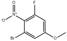 3-溴-5-氟-4-硝基苯甲醚 结构式