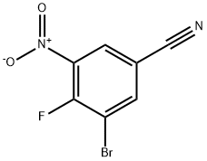 3-溴-4-氟-5-硝基苄腈 结构式