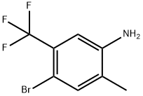 4-溴-2-甲基-5-(三氟甲基)苯胺 结构式