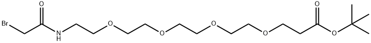 N-溴乙酰基-三聚乙二醇-丙酸叔丁酯 结构式