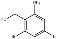 (2-氨基-4,6-二溴苯基)甲醇 结构式