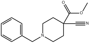 1-苄基-4-氰基哌啶-4-羧酸甲酯 结构式