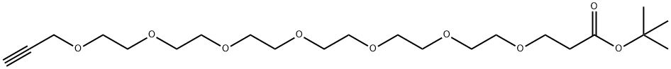 丙炔基-六聚乙二醇-丙酸叔丁酯 结构式