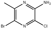 5-溴-3-氯-6-甲基吡嗪-2-胺 结构式