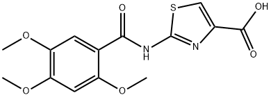 2 - [(2,4,5 - 三甲氧基苯甲酰基)氨基] -4 - 噻唑羧酸 结构式