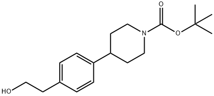 TERT-BUTYL 4-(4-(2-HYDROXYETHYL)PHENYL)PIPERIDINE-1-CARBOXYLATE 结构式