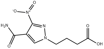 4-(4-carbamoyl-3-nitro-1H-pyrazol-1-yl)butanoic acid 结构式
