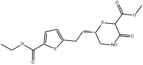 METHYL (S)-6-{2-[5-ETHOXYCARBONYL)-2-THIENYL]ETHYL}-3-OXO-1,4-THIAZINANE-2-CARBOXYLATE 结构式