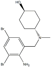 Cyclohexanol, 4-[[(2-amino-3,5-dibromophenyl)methyl]methylamino]-, trans- 结构式