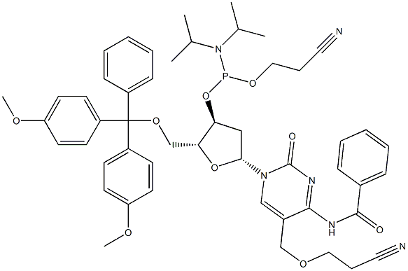 5-Hydroxyemthyl-dC 亚磷酰胺单体 结构式