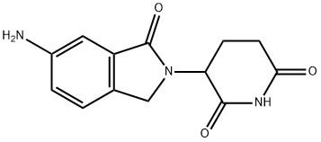 3-(6-氨基-1-氧代异吲哚啉-2-基)哌啶-2,6-二酮 结构式
