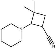 Cyclobutanecarbonitrile, 3,3-dimethyl-2-(1-piperidinyl)- 结构式