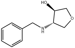 (3R,4S)-4-(苯甲基氨基)四氢呋喃-3-醇 结构式