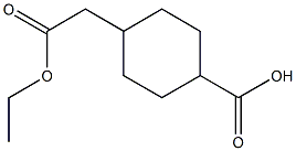 Cyclohexaneacetic acid, 4-carboxy-, 1-ethyl ester 结构式