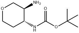 ((3S,4R)-3-氨基四氢-2H-吡喃-4-基)氨基甲酸叔丁酯 结构式