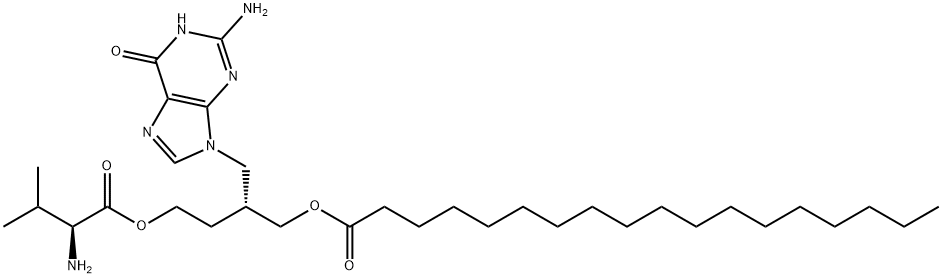 VALOMACICLOVIR STEARATE 结构式