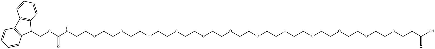 (FMOC-氨基)-PEG12-C2-羧酸 结构式