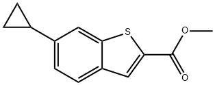 Benzo[b]thiophene-2-carboxylic acid, 6-cyclopropyl-, methyl ester 结构式